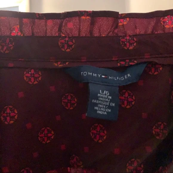 Tommy Hilfiger Sleeveless Geometric Design Blouse L - Picture 3 of 3